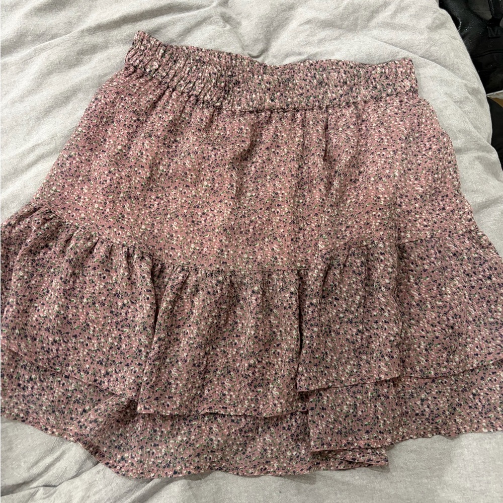Floral Ruffle Mini Skirt - Picture 2 of 3